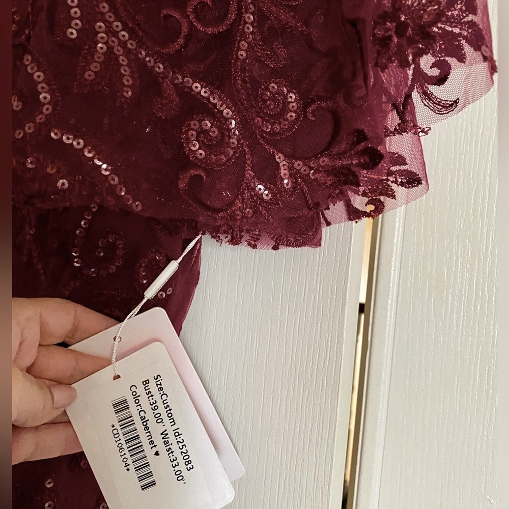 NWT JJ’s HOUSE Dress, Cabernet, Size 12, Size 14 - Picture 9 of 10
